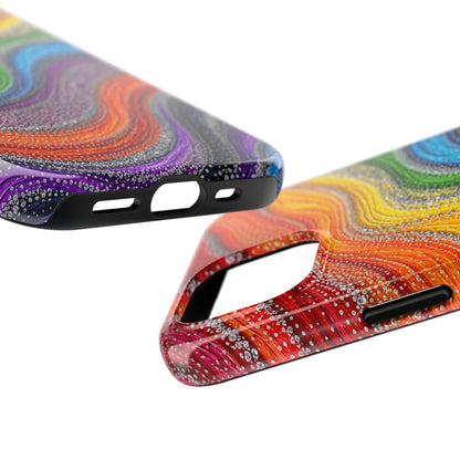 Rainbow Wave Tough Phone Case