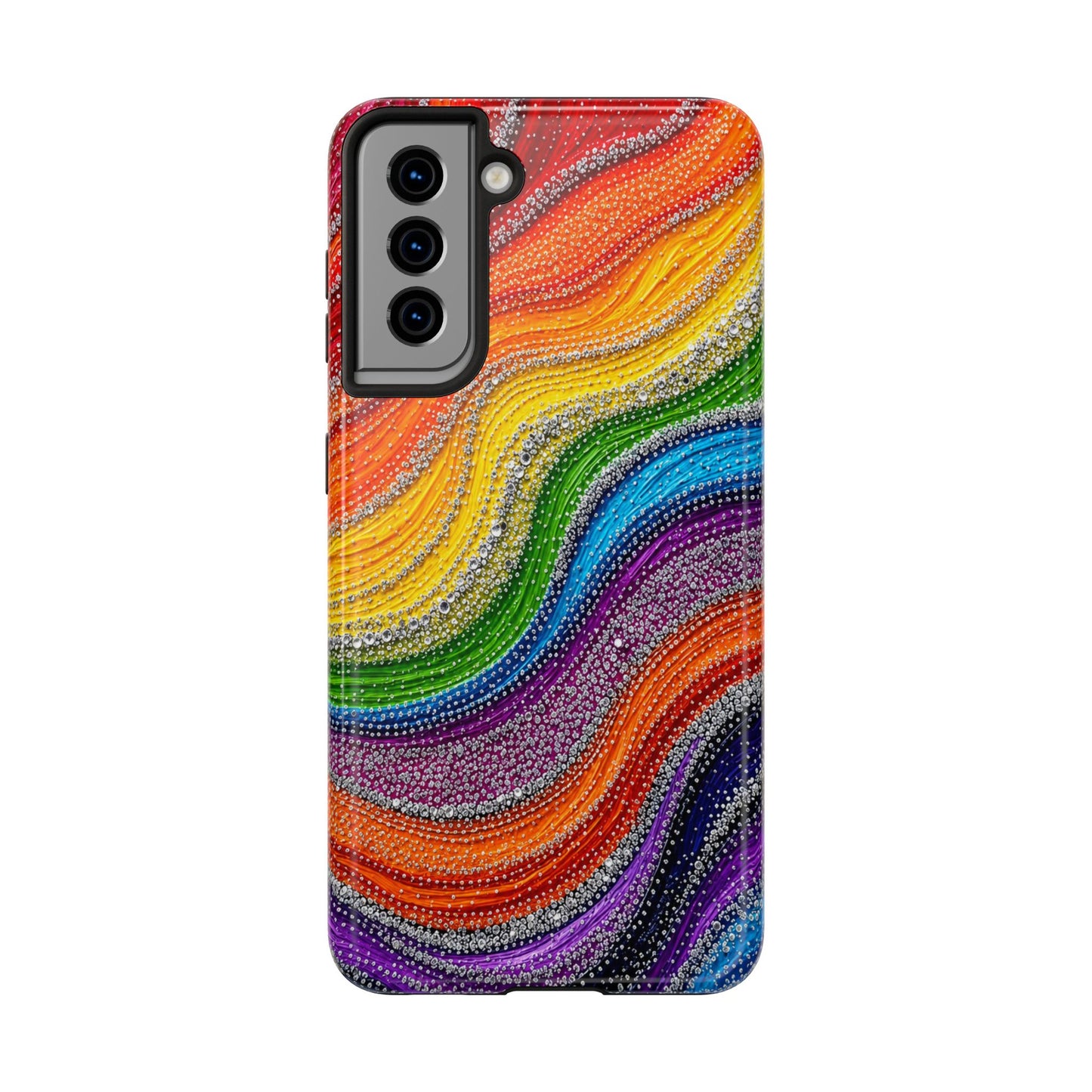 Rainbow Wave Tough Phone Case