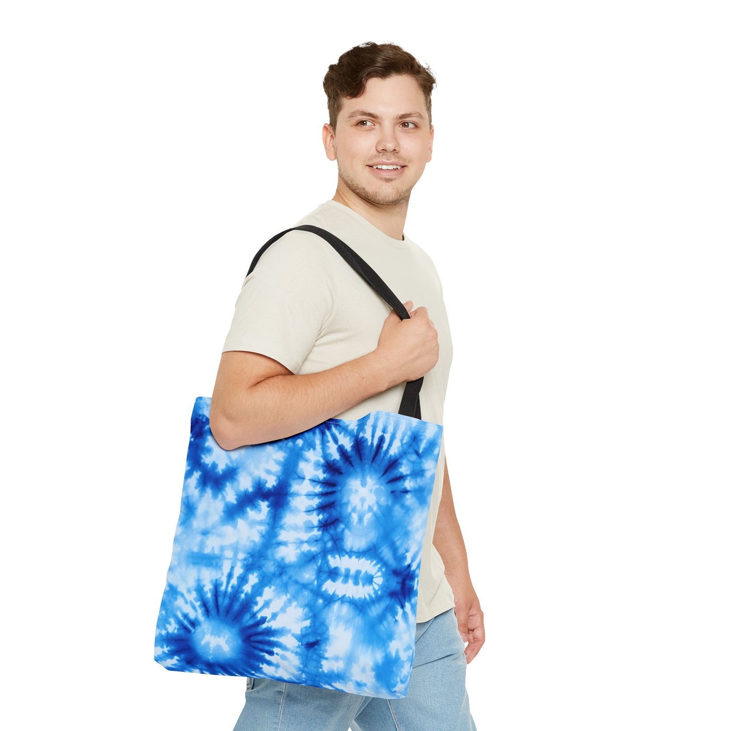 Blue Tie-Dye Tote Bag