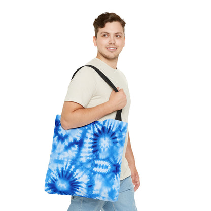 Blue Tie-Dye Tote Bag