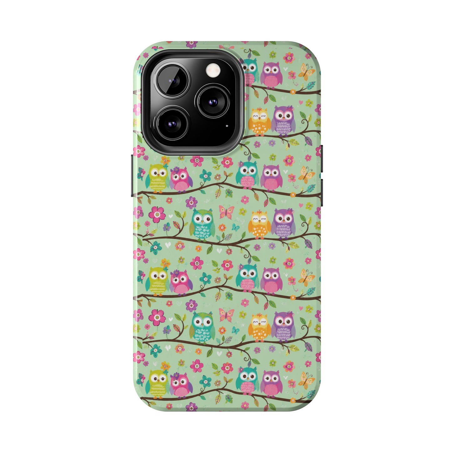Cute Owl Pattern Tough Phone Case