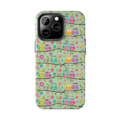 Cute Owl Pattern Tough Phone Case