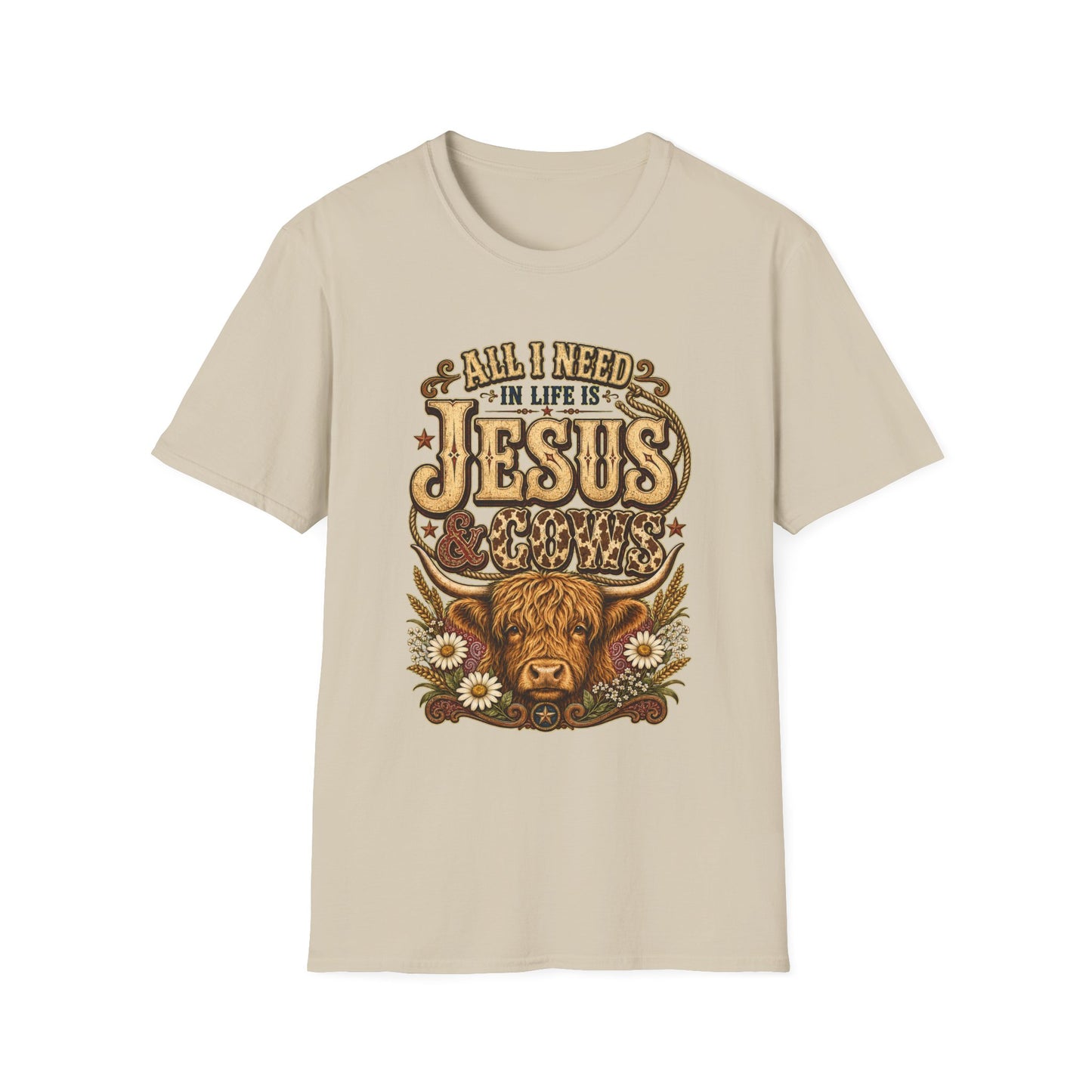 "All I Need in Life Is Jesus" Vintage Western Tee