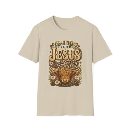 "All I Need in Life Is Jesus" Vintage Western Tee