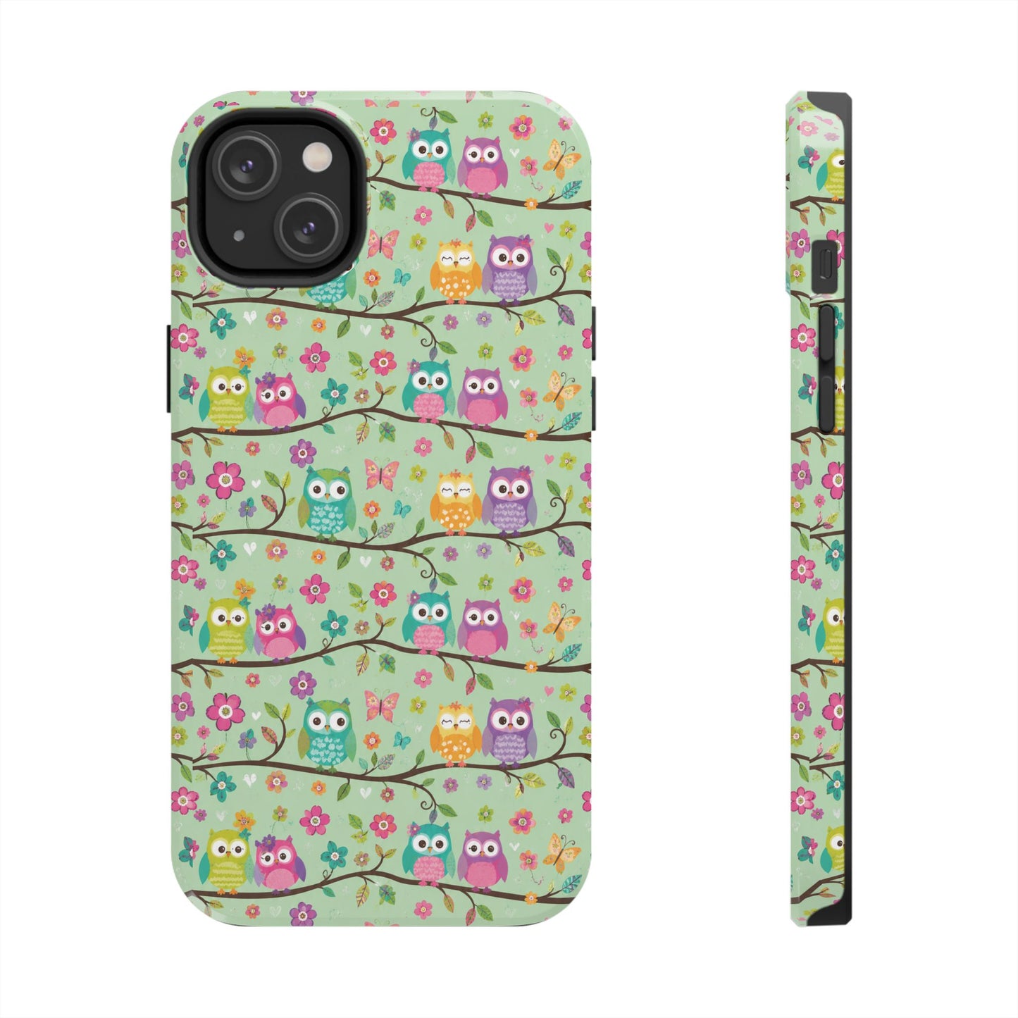Cute Owl Pattern Tough Phone Case
