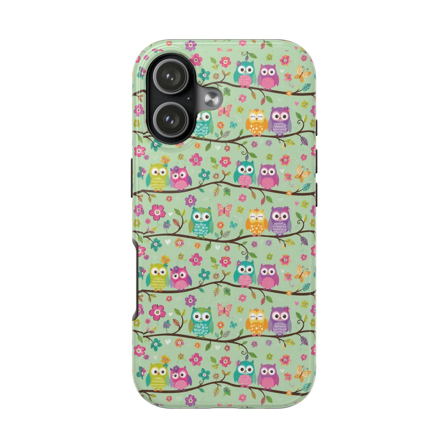 Cute Owl Pattern Tough Phone Case