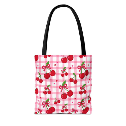 Cherry Gingham Tote Bag