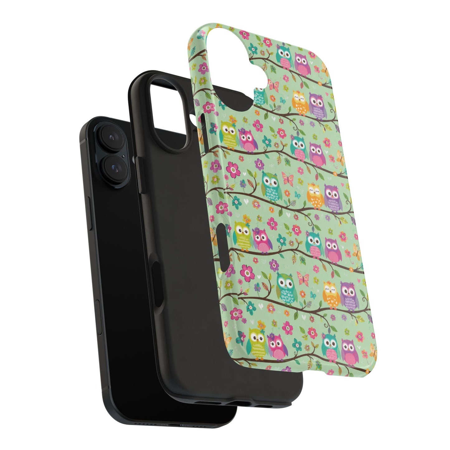 Cute Owl Pattern Tough Phone Case