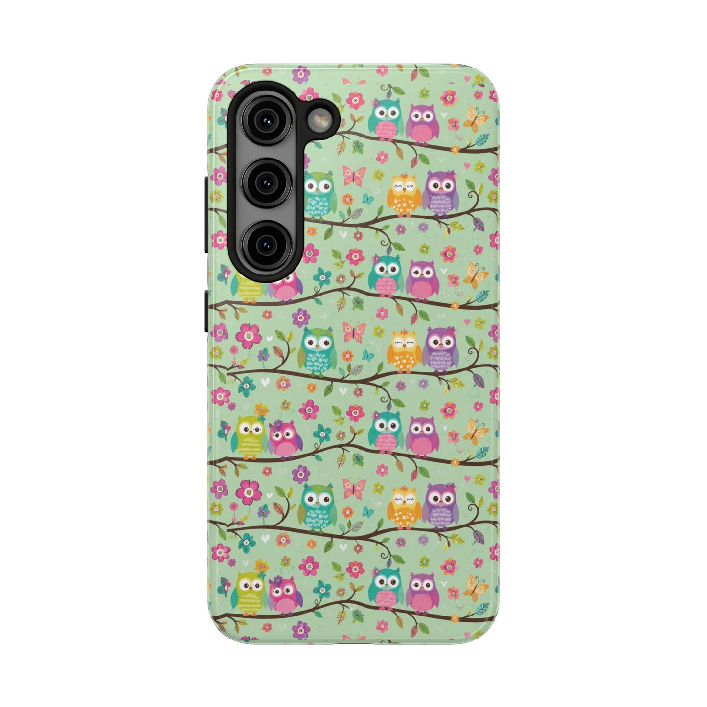 Cute Owl Pattern Tough Phone Case