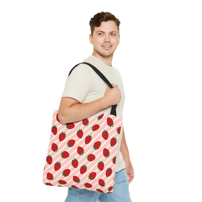 Strawberry Pattern Tote Bag