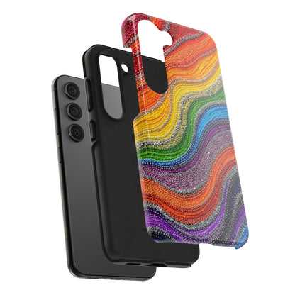 Rainbow Wave Tough Phone Case