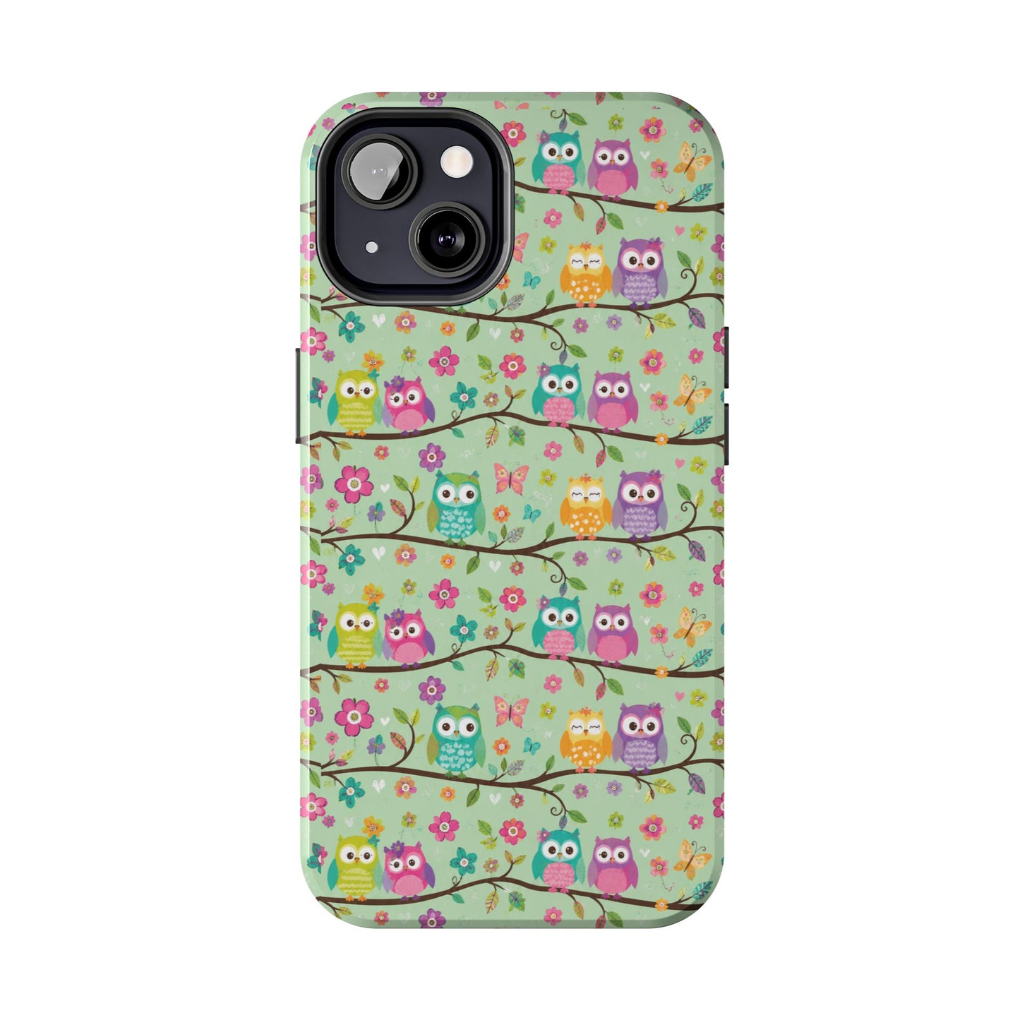 Cute Owl Pattern Tough Phone Case