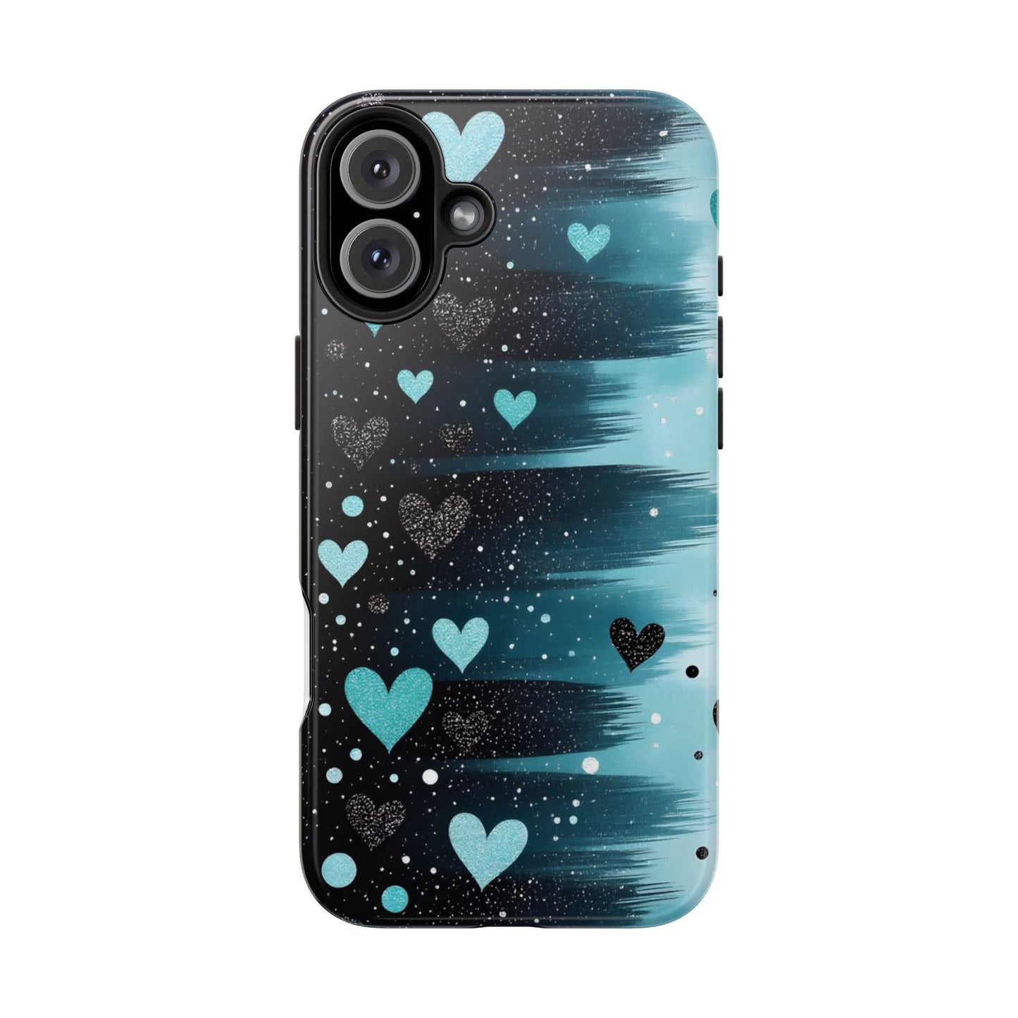 Teal Heart Brushstroke Tough Phone Case