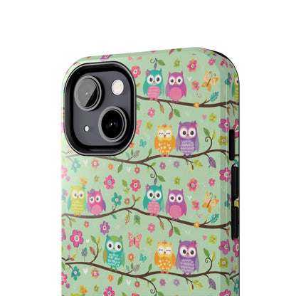 Cute Owl Pattern Tough Phone Case