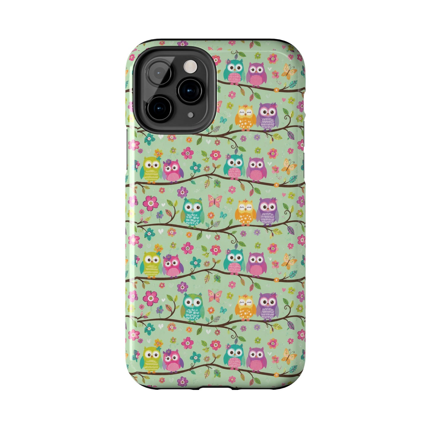 Cute Owl Pattern Tough Phone Case