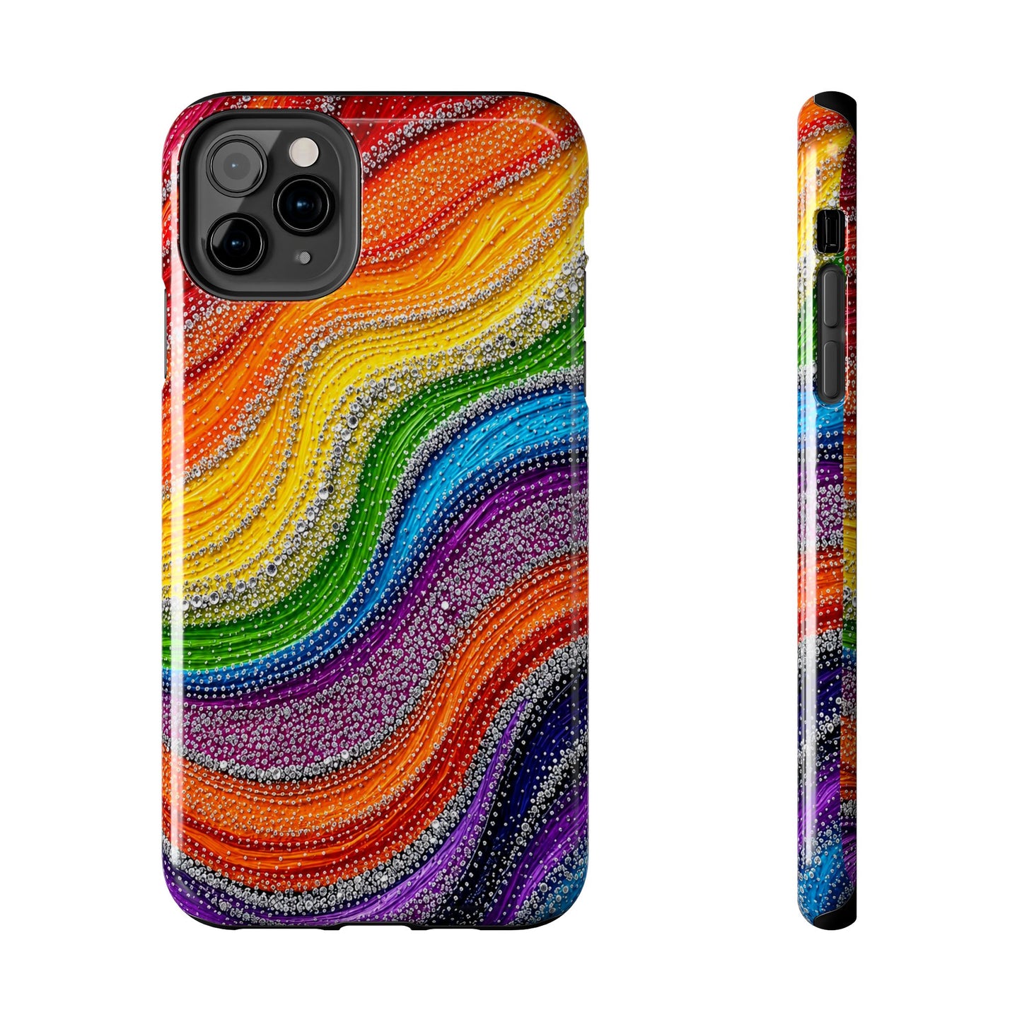 Rainbow Wave Tough Phone Case