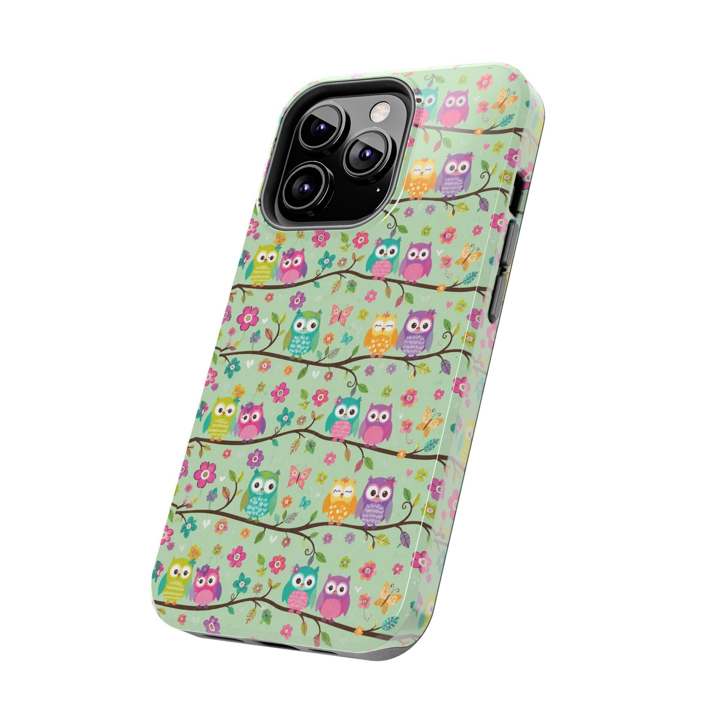 Cute Owl Pattern Tough Phone Case