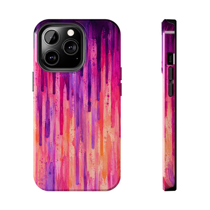 Abstract Pink & Purple Drip Tough Phone Case