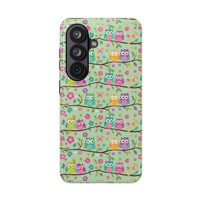 Cute Owl Pattern Tough Phone Case