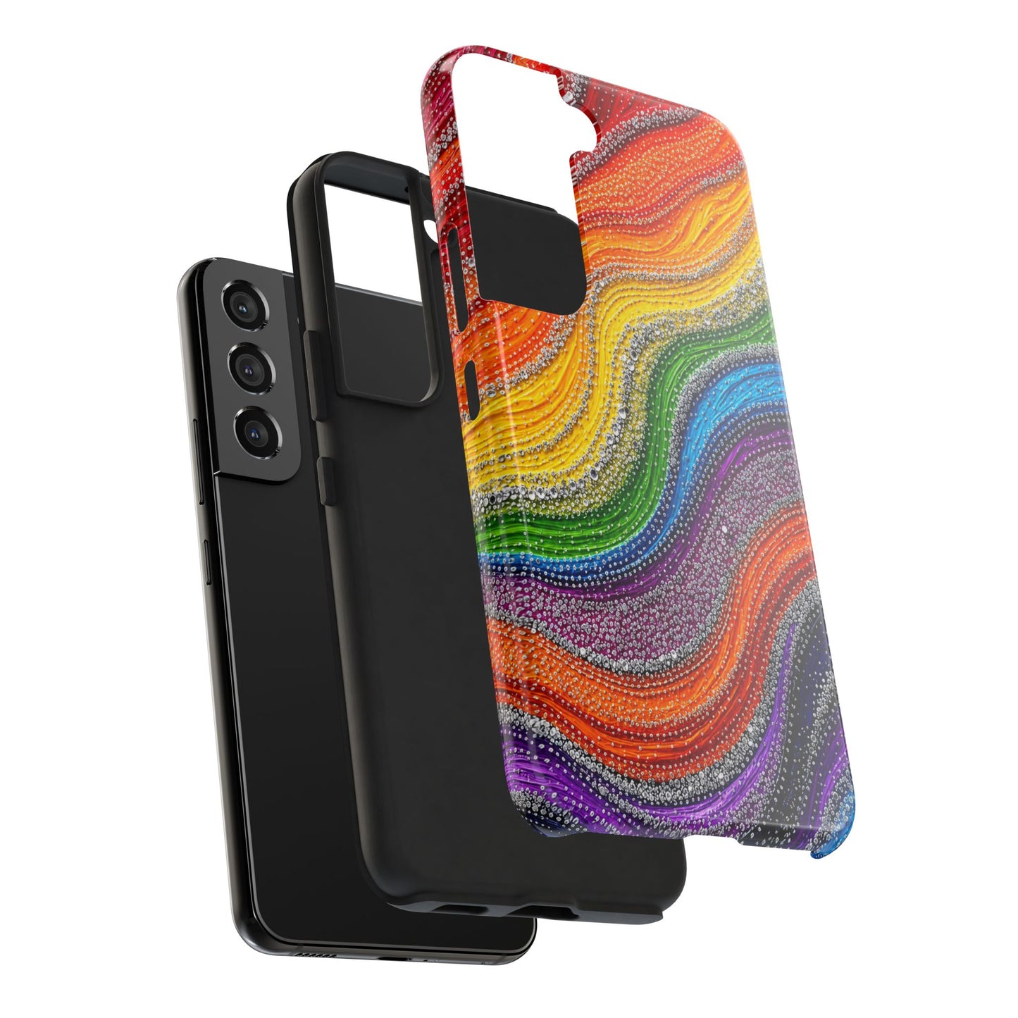 Rainbow Wave Tough Phone Case