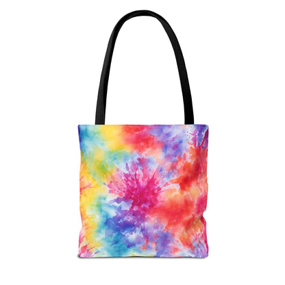 Rainbow Tie-Dye Tote Bag