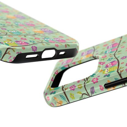 Cute Owl Pattern Tough Phone Case