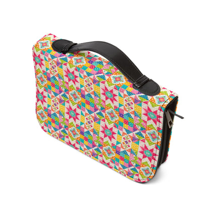 Colorful Quilt Patchwork Zippered Bible Cover