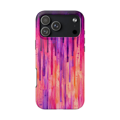 Abstract Pink & Purple Drip Tough Phone Case