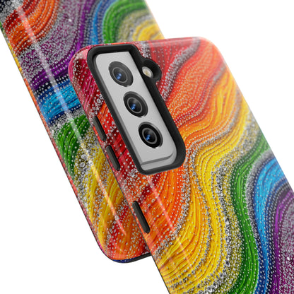 Rainbow Wave Tough Phone Case