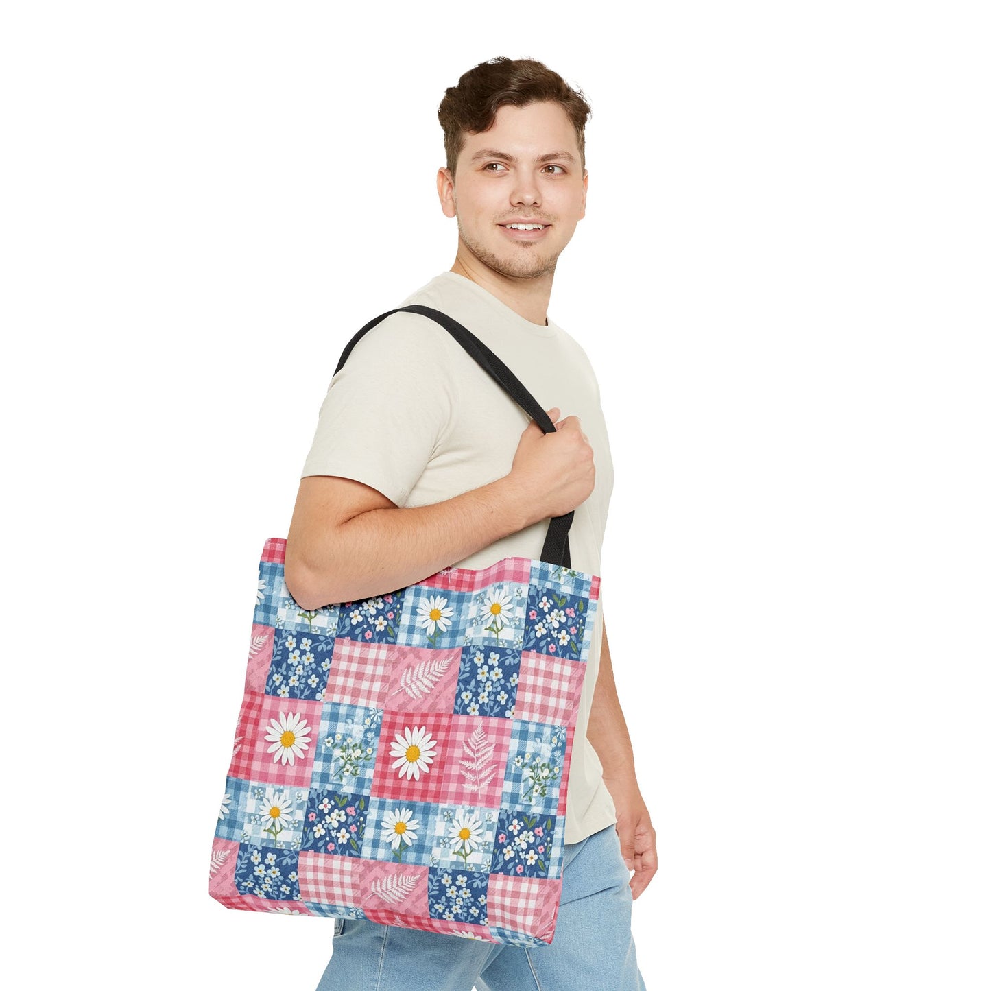 Patchwork Daisy Tote Bag