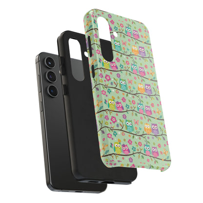 Cute Owl Pattern Tough Phone Case