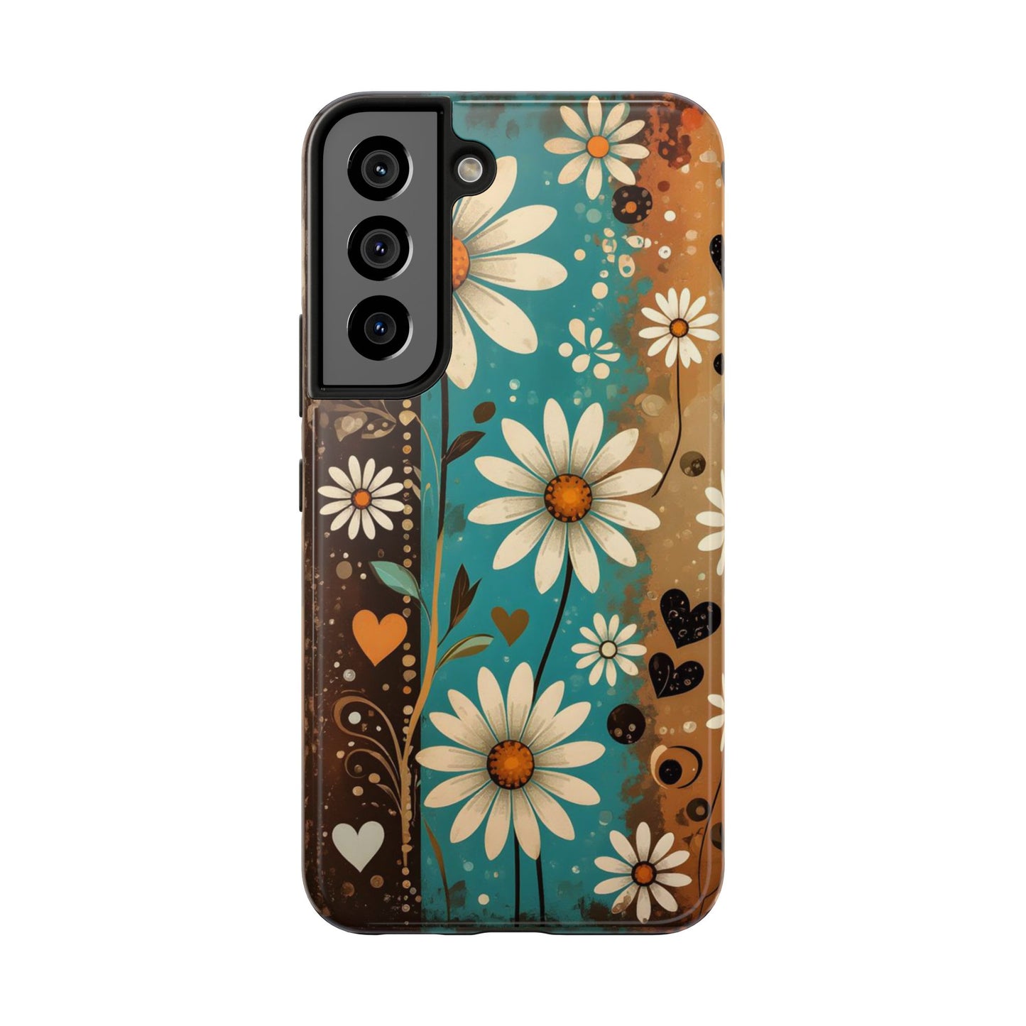 Vintage Daisy Floral Design Tough Phone Case