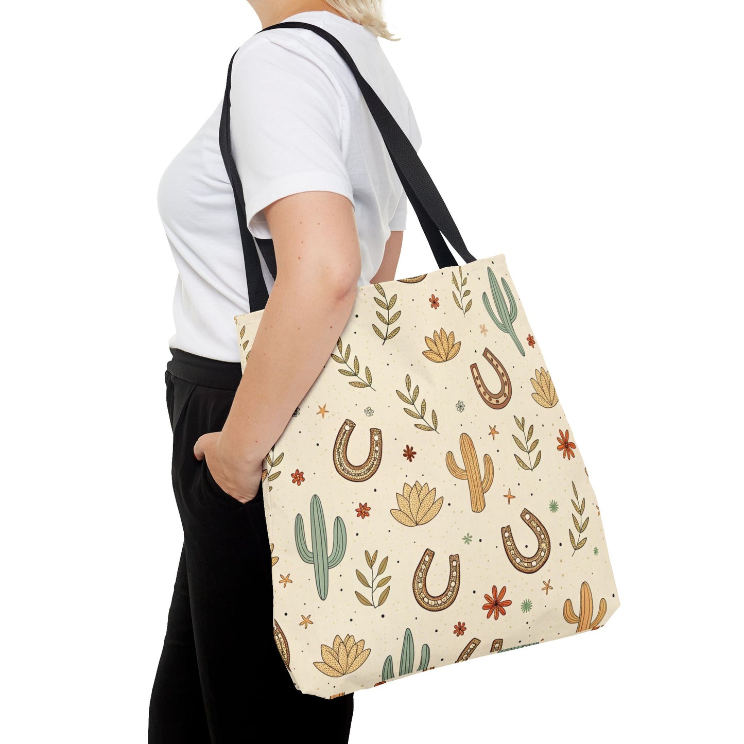 Desert Cactus & Horseshoe Tote Bag
