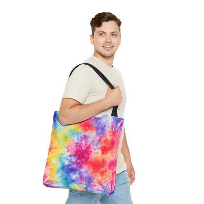 Rainbow Tie-Dye Tote Bag