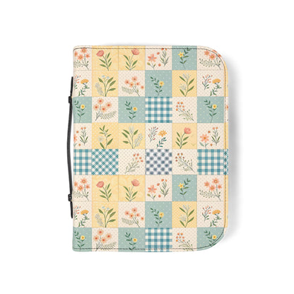 Pastel Floral Patchwork Zippered Bible Case