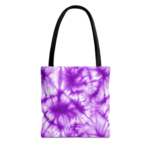 Purple Tie-Dye Tote Bag