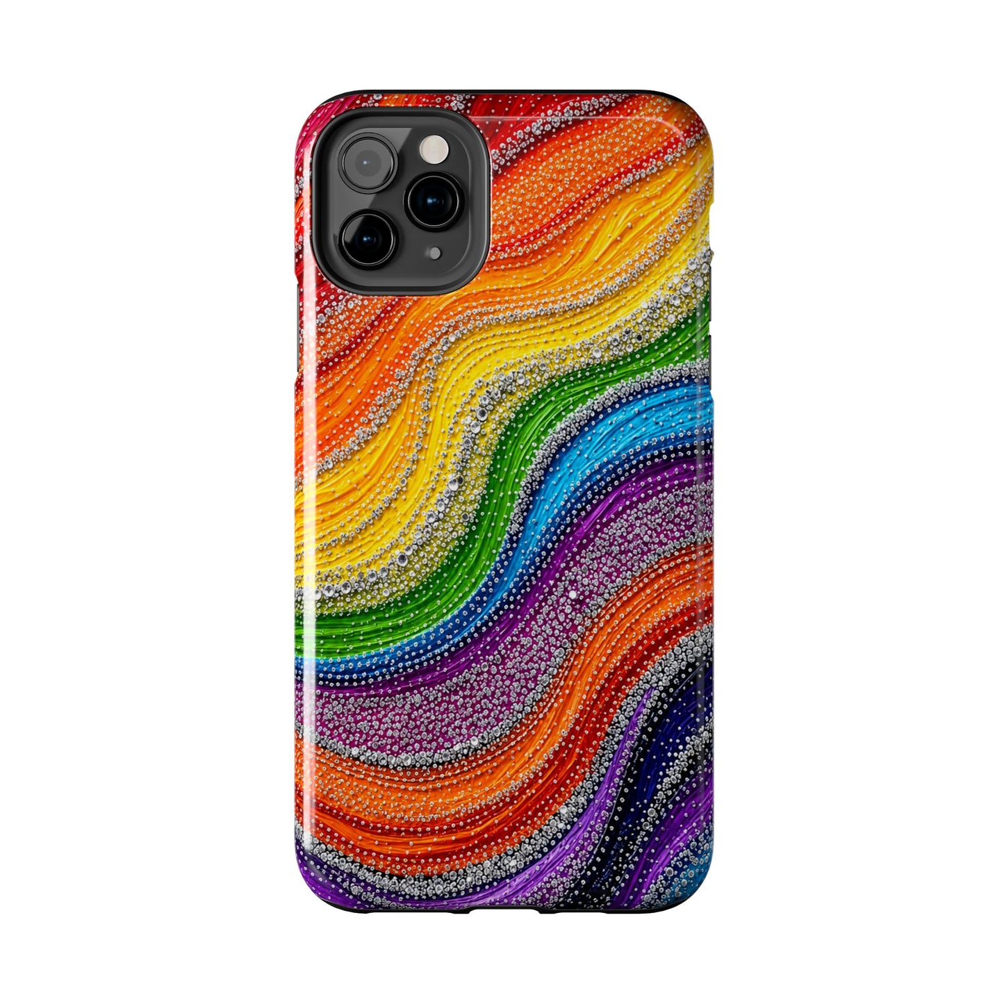 Rainbow Wave Tough Phone Case