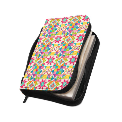 Colorful Quilt Patchwork Zippered Bible Cover