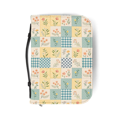 Pastel Floral Patchwork Zippered Bible Case