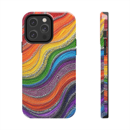 Rainbow Wave Tough Phone Case