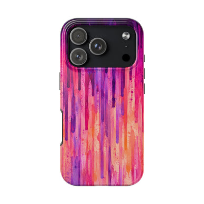 Abstract Pink & Purple Drip Tough Phone Case
