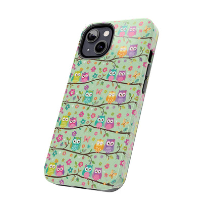 Cute Owl Pattern Tough Phone Case