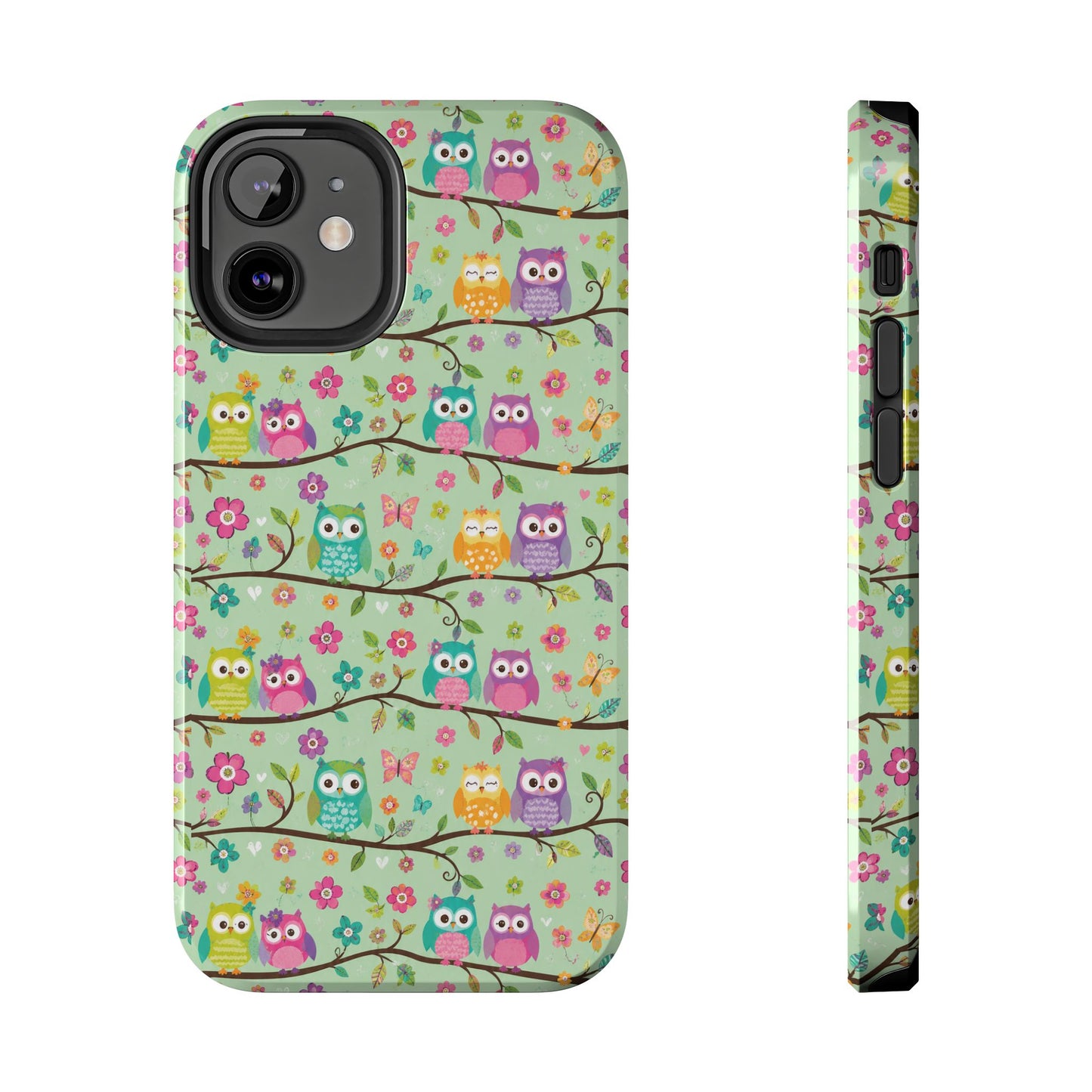 Cute Owl Pattern Tough Phone Case