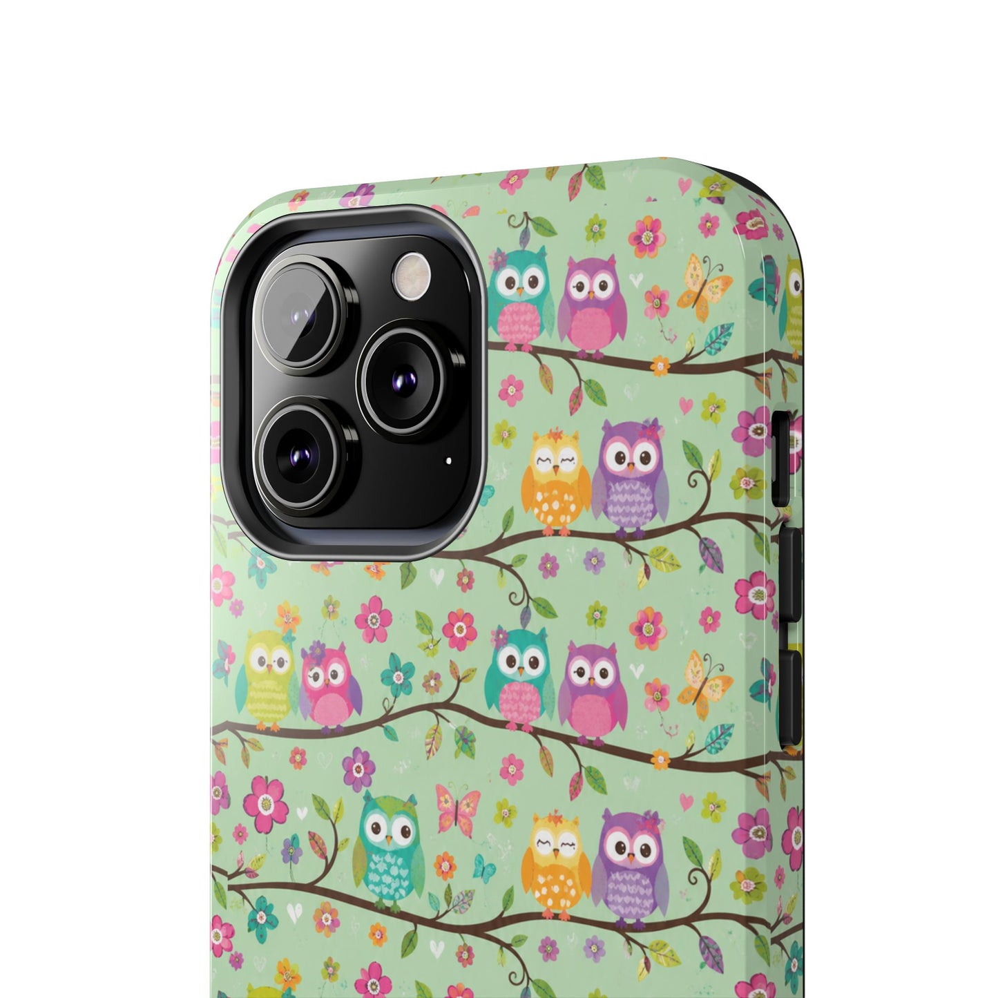 Cute Owl Pattern Tough Phone Case