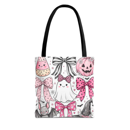 Halloween Pink Ghost Tote Bag