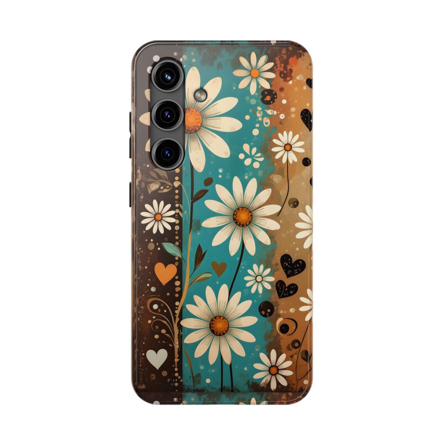 Vintage Daisy Floral Design Tough Phone Case