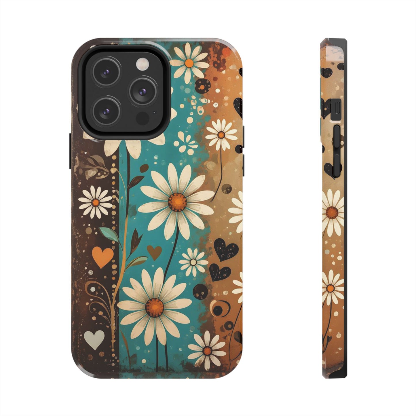 Vintage Daisy Floral Design Tough Phone Case