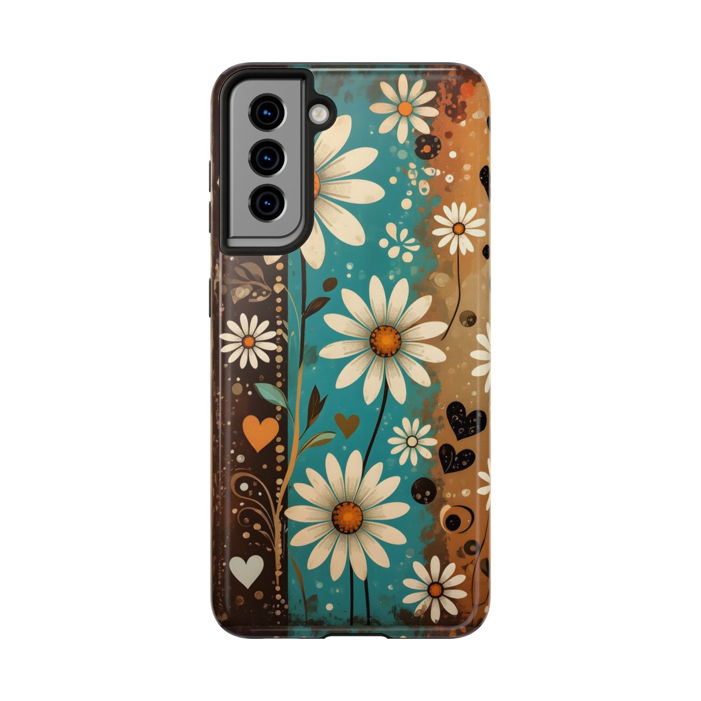 Vintage Daisy Floral Design Tough Phone Case
