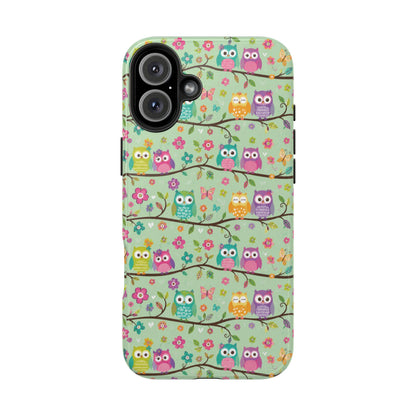 Cute Owl Pattern Tough Phone Case