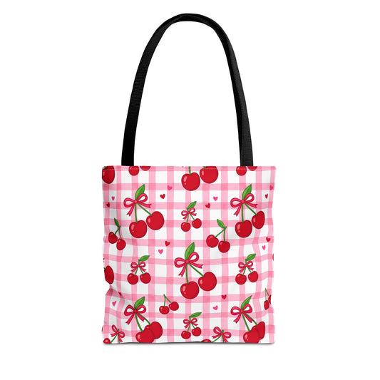 Cherry Gingham Tote Bag